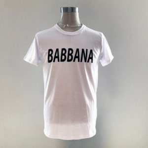 T-Shirt Cotone con scritta Babbana Fattilamaglietta.it