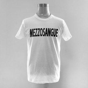 T-Shirt Cotone con scritta Mezzosangue - Fattilamaglietta.it